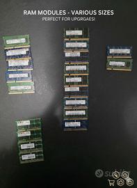 Box ram di varie taglie ddr3 e altri tipi