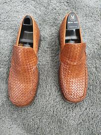 Bruno Magli 41 mocassino intrecciato cuoio