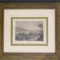 Stampa veduta città di Como 1845