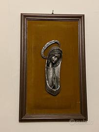 Quadretto madonnina in peltro