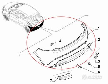 Paraurti Posteriore Lancia Ypsilon 2011-2018