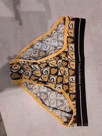 slip giallo uomo dolce e gabbana taglia 4 scacchi