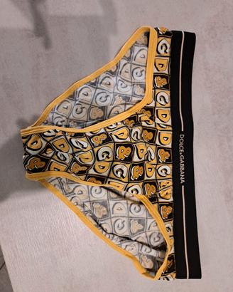 slip giallo uomo dolce e gabbana taglia 4 scacchi