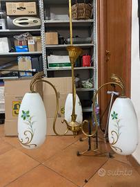 Lampadario in ottone