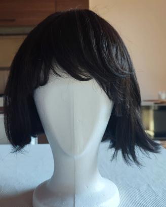 parrucca sintetica di qualità donna castano 