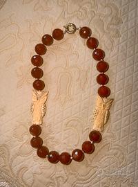 Collana in avventurine con gufi!