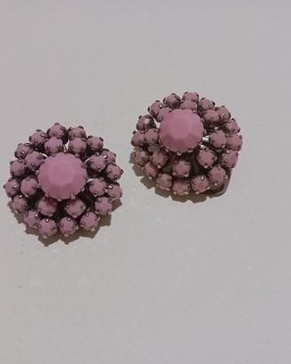 Orecchini vintage rosa 