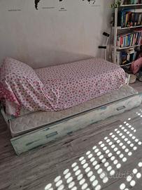 letto singolo con letto estraibile