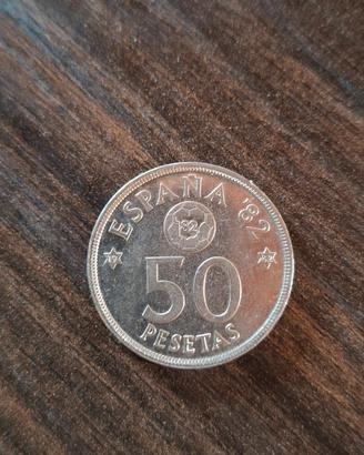 50 pesetas mondiale Spagna 1982
