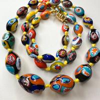 Collana Veneziana in vetro di Murano Millefiori