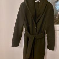 Cappotto donna nero Zara con cintura