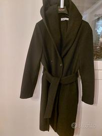 Cappotto donna nero Zara con cintura