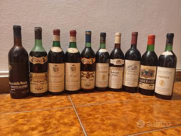 Lotto 10 Bottiglie Vino d'Annata da Collezione