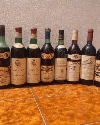 Lotto 10 Bottiglie Vino d'Annata da Collezione