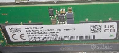 Memoria ram notebook 