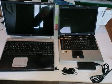 2 pc portatili x ricambi Acer e Hp