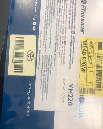 Supporto Smartphone Originale Toyota TADABPHONP Po