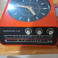 orologio radio vintage europhon,perfetto