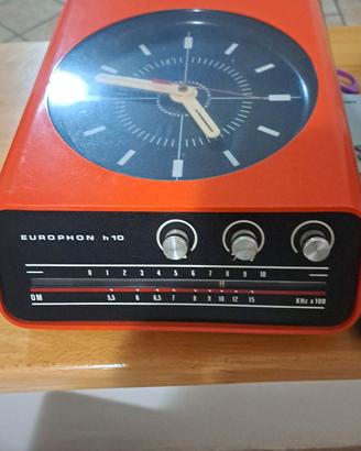 orologio radio vintage europhon,perfetto