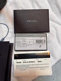 Borsa prada vitello intrecciato