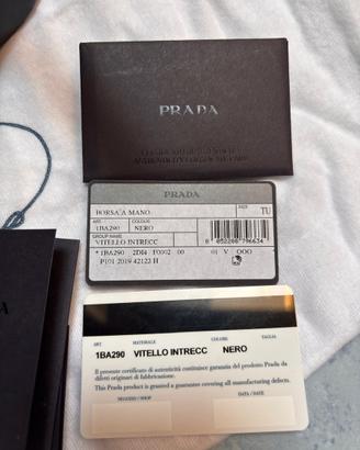 Borsa prada vitello intrecciato