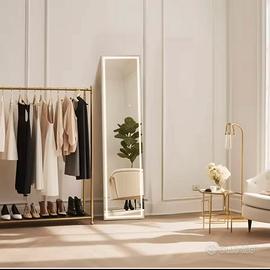 Specchio grande Led da camera 150x40 cm nuovo