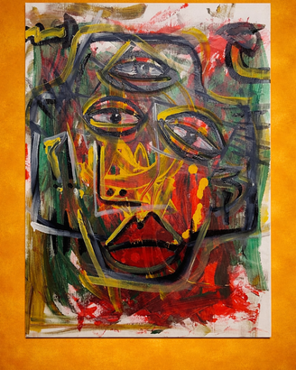 quadro opera d'arte 100x70 colori vivaci