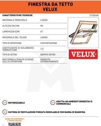 VELUX lucernario + scossalina 