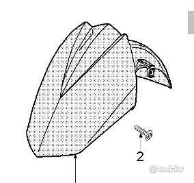 Parafango ant. Peugeot Satz 125 nero