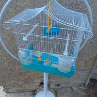 Gabbia uccellini completa accessori