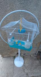 Gabbia uccellini completa accessori