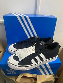 📣 scarpe Adidas Nizza nuove bianche e nere 📣