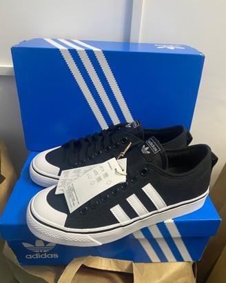 📣 scarpe Adidas Nizza nuove bianche e nere 📣