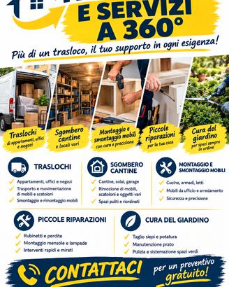 TRASLOCHI, SGOMBERO CANTINE E SERVIZI VARI