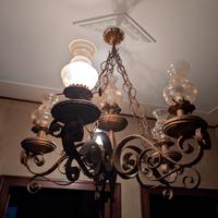 lampadario in ferro battuto Fortunato Gaccetta