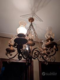 lampadario in ferro battuto Fortunato Gaccetta