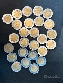 Lotto 24 monete 500 Lire