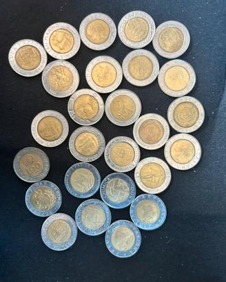 Lotto 24 monete 500 Lire