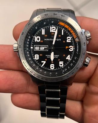 HAMILTON KHAKI AVIATION X-WIND DAY DATE AUTO