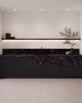 Cucina lineare custom - minimal luxury - Metod