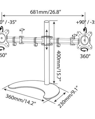 Supporto per doppio monitor
