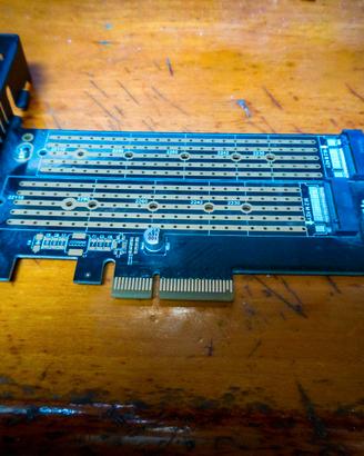 2 Scheda PCI Express PCI-E 3.0 e Dual SATA