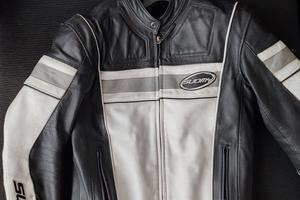 Giacca da moto originale Suomy in pelle Tg.48