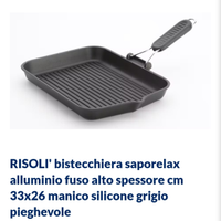 Bistecchiera grill piastra alluminio Risoli