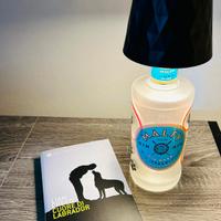 Lampada in bottiglia Malfy Gin Rosa impronte 