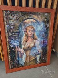Quadro "Fata dei boschi" - puzzle incorniciato