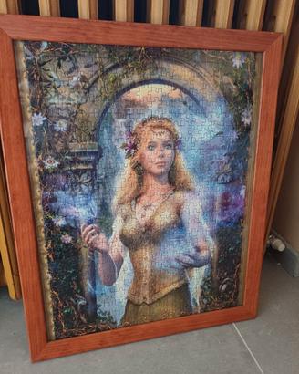 Quadro "Fata dei boschi" - puzzle incorniciato