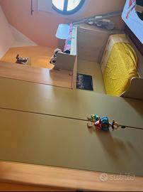 Cameretta a ponte 3letti+armadio salvaspazio