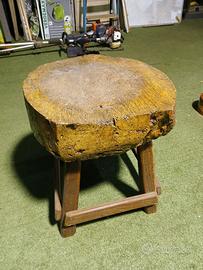 Antico ceppo tagliere da macellaio meta'900