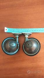 Ruote vintage Shepard Patent ottone gomma